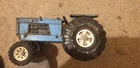 Old Tonka Toy Tractor Blue Very Played With 70s Retro