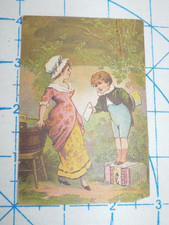 Soapine Soap Trade Card by Kendall Manufacturing Co. Young Lady  Young Boy