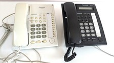 Panasonic KX-T7750 & KX-T7730 Advanced Hybrid System Phones Untested Beige Black