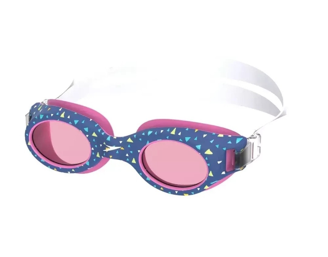 Speedo Junior Glide Print Jungle Jam Swim Goggles Ages 6-14 - Pink Corage