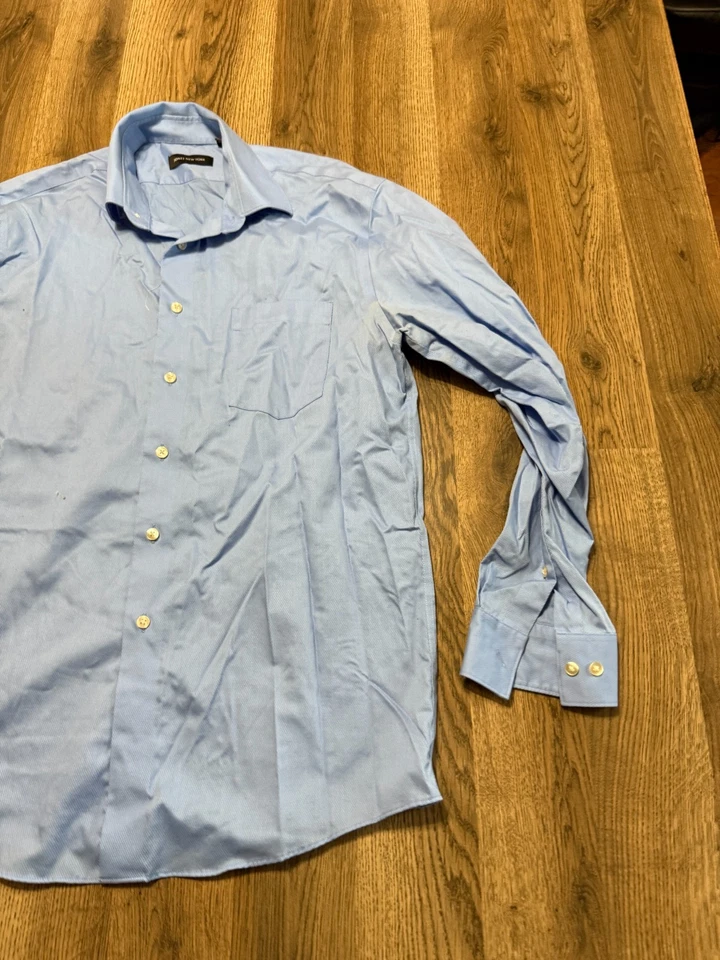 Jones New York Shirt, Men's Size 16.5 34-35, Blue, Long Sleeve, Button Up Shirt - Image 4 of 4