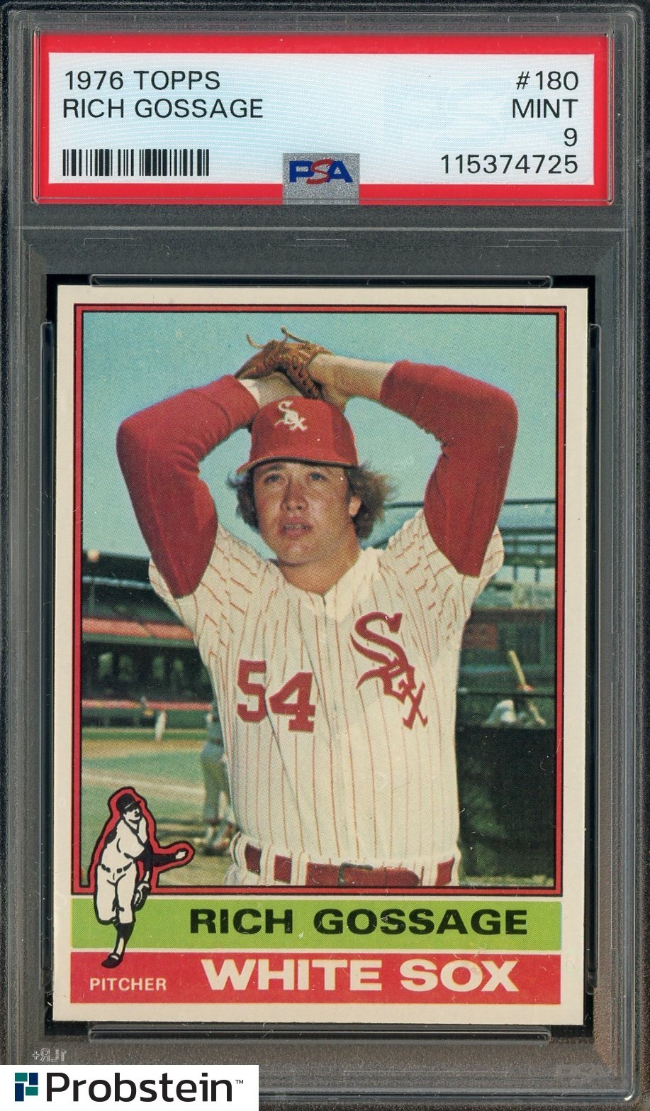 1976 Topps Baseball #180 Rich Gossage Chicago White Sox HOF PSA 9 MINT
