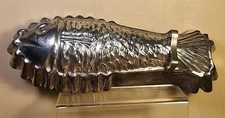 Vintage Metal FISH GELATIN JELLO TIN MOLD from WEST GERMANY 10.5" Long 4" Wide 