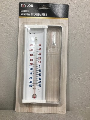 Taylor 5316N Outdoor Window Thermometer Plastic White 8.66 in.