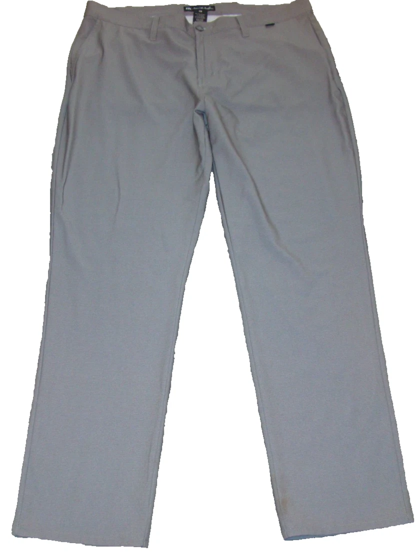 Travis Mathew Men Size 38 Gray Tapered Fit Stretch Golf Activewear Trouser Pants
