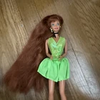12643 VINTAGE 1994 Extra Long Hair CUT AND STYLE Red  BARBIE DOLL in Outfi