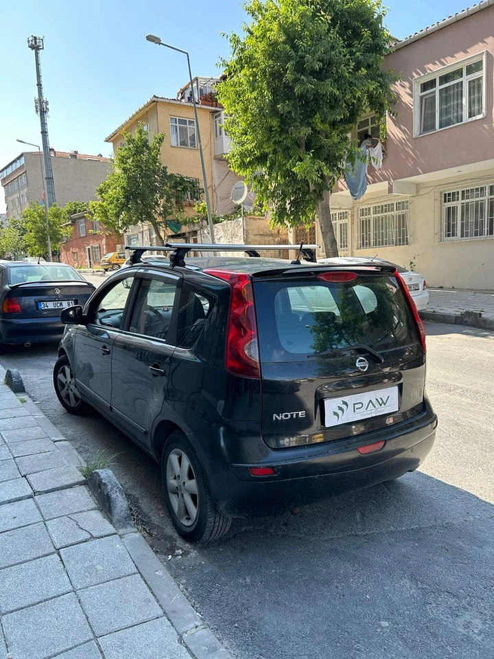 For Nissan Note E11 2004-2013 Roof Rack Cross Bars Normal Roof Alu Silver - Image 3 of 4