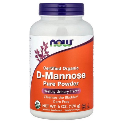 2 X NOW Foods, Certified Organic D-Mannose Pure Powder, 6 oz (170 g)