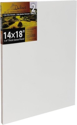 Davinci Pro Birch Wood Painting Panel - 14x18 Wood Panels - 2-Pack of 6mm Deep