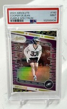 2024 COOPER DEJEAN #'d /5 Panini Absolute Rookie Purple Spectrum PSA 9 RC POP 1
