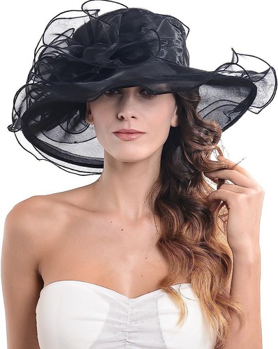 Women's Kentucky Derby Church Dress Hat for Women Bridal Tea Party Wedding - Picture 15 of 22