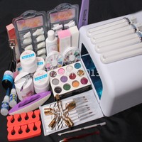 26in1 Nail Art Tip Uv Builder Gel Brush 36w Timer Dryer Lamp Nail Decoration Kit 26in1 Nail Art Tip Uv Builder Gel Brush 36w Timer Dryer Lamp Nail Decoration Kit
