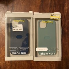 Heyday Apple iPhone 13 Dark Teal Blue  Gray Silicone Cover Case Lot Of 2