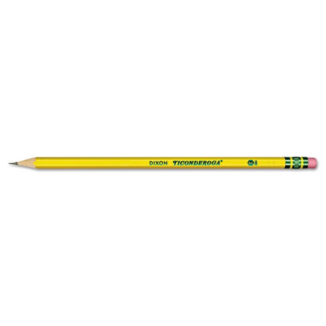 Dixon Ticonderoga 13872 Woodcase 2HB Pencil 12 Count Yellow eBay