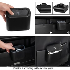 Mini Vehicle Auto Car Garbage Dust Case Holder Box Bin Trash Rubbish Can Black 