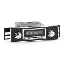 RetroSound Euro Style Motor 1 DAB FM AM Radio Chrome & Black Classic Car Stereo