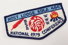 Vtg Kola 464 NOAC Conference OA Order Arrow WWW Boy Scouts of America Flap Patch