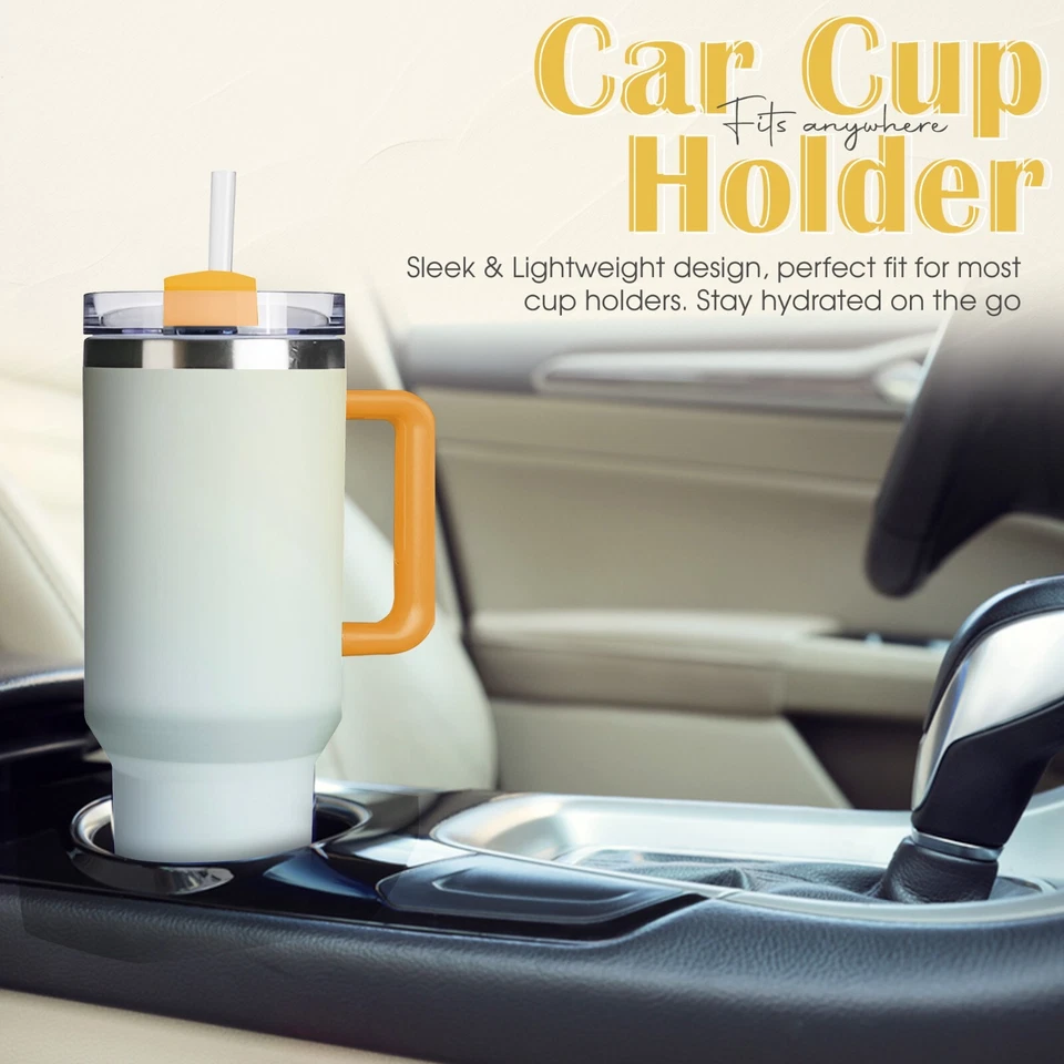 Vaso aislado térmico de 40 oz con mango y tapa mantiene las bebidas calientes 12H y frías 24H Foto 4 de 4