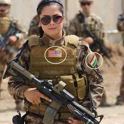 Anti-isis Syria-Iraq Peshmerga Freiheit Kämpfer Für Kurdistan 2-Flag Velkrö Set