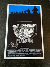 * RICHARD EDSON * signed 12x18 poster * PLATOON * PROOF * 4