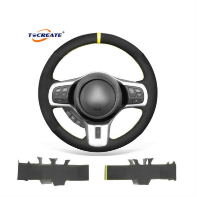 DIY Suede Steering Wheel Cover for Mitsubishi Lancer Evolution EVO X 10 #C016