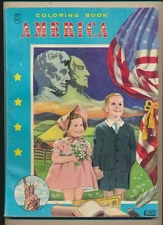 America Coloring Book 1962 Lowe Company - Mostly Uncolored Hard to Find Vintage