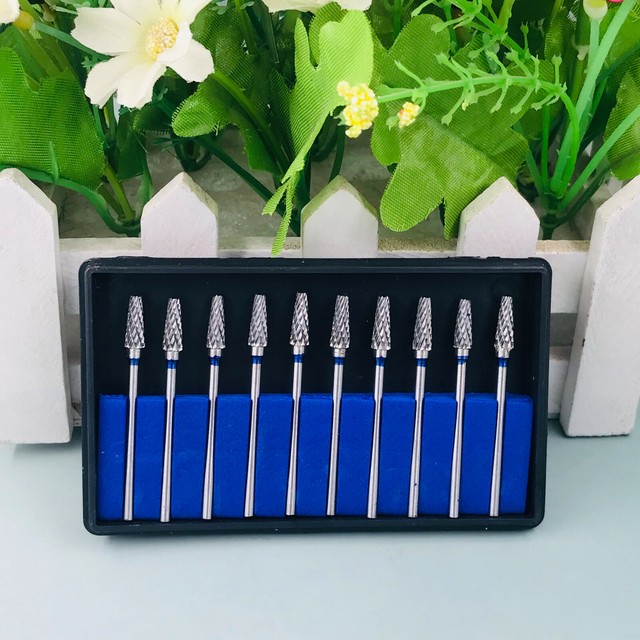 10Pcs/Set Tungsten Carbide Steel Dental Burs Lab Polisher Drills Burrs