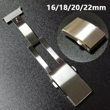 316L Double Lock Folding Clasp 16mm 18mm 20mm 22mm Butterfly Buckle Watch Band