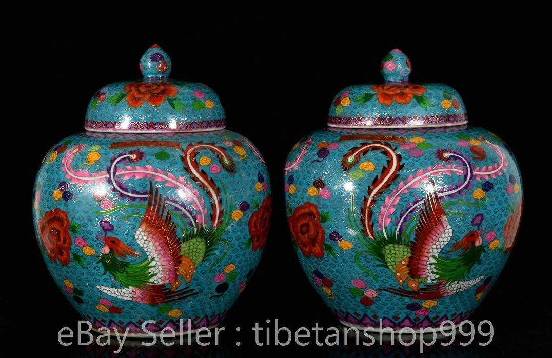 中国风景泰蓝壶| eBay