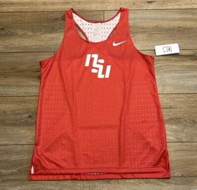 Women's Nike NSU Digital Elite Fast Running Singlet MEDIUM Red Mesh Track  CV3599