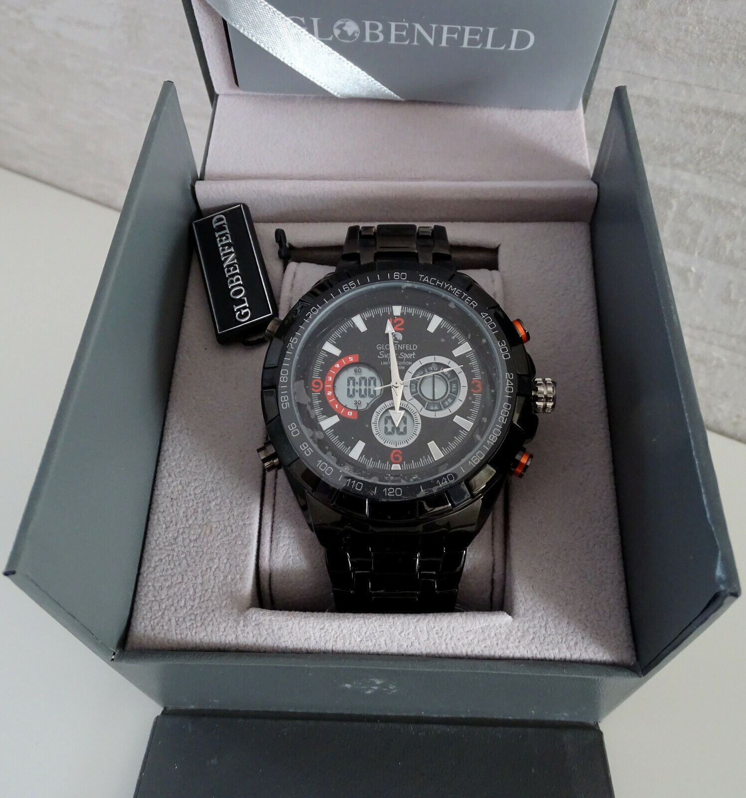 Globes field Super Sport 2.0 Limited Edition Stainless Steel Mens Watch New With Box OVP