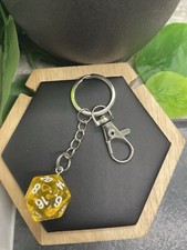 3 Stainless Steel Polyhedral Resin Dice Purse Clip Keychain New Free Ship B3805