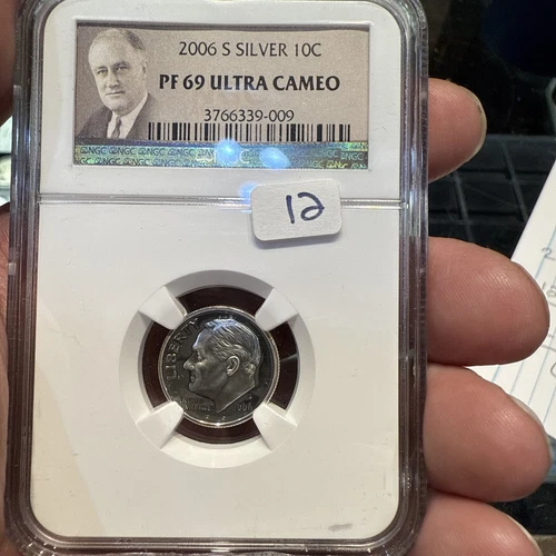 2006-S Silver Roosevelt NGC PF 69 Ultra Cameo 10c Rare Portrait Label