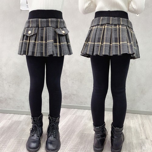 Kids Girls Solid Footless 