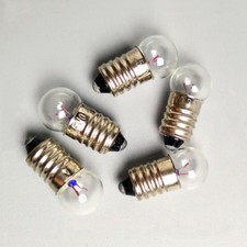 25Pcs Screw Base Light Bulbs Low Power E10 2.5V 0.3A Mini Lamp Flashlight Torch