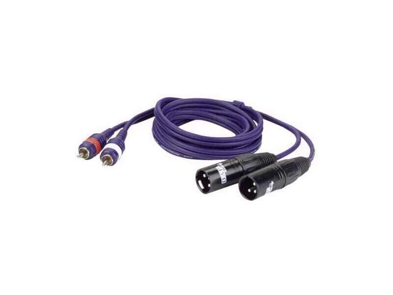 DAP Cavo adattatore 2xXLR maschio a 2x RCA maschio (RCA) 3m