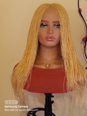 Handmade Braided  Micro Senegalese Twist Wig Blonde Colour