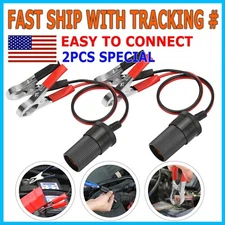 2PCS 12V Clip Cigarette Lighter Socket Car Battery Power Extension Adapter 50A
