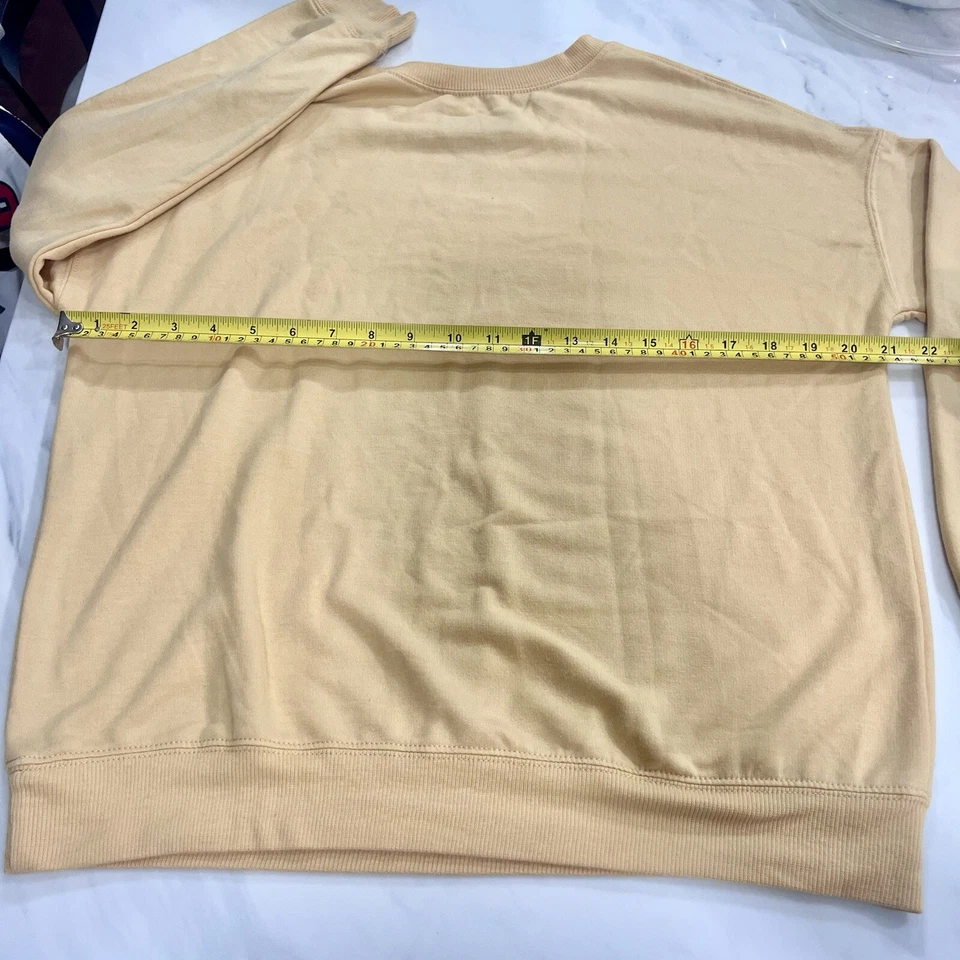 Sudadera AC/DC Mostaza Manga Larga Pullover 1979 Gira Mundial Banda Reimpresión Pequeña Foto 4 de 4