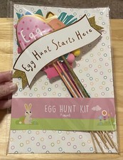 Easter Egg Hunt Sign Kit - 7 Count Egg Bunny Carrot Tulip