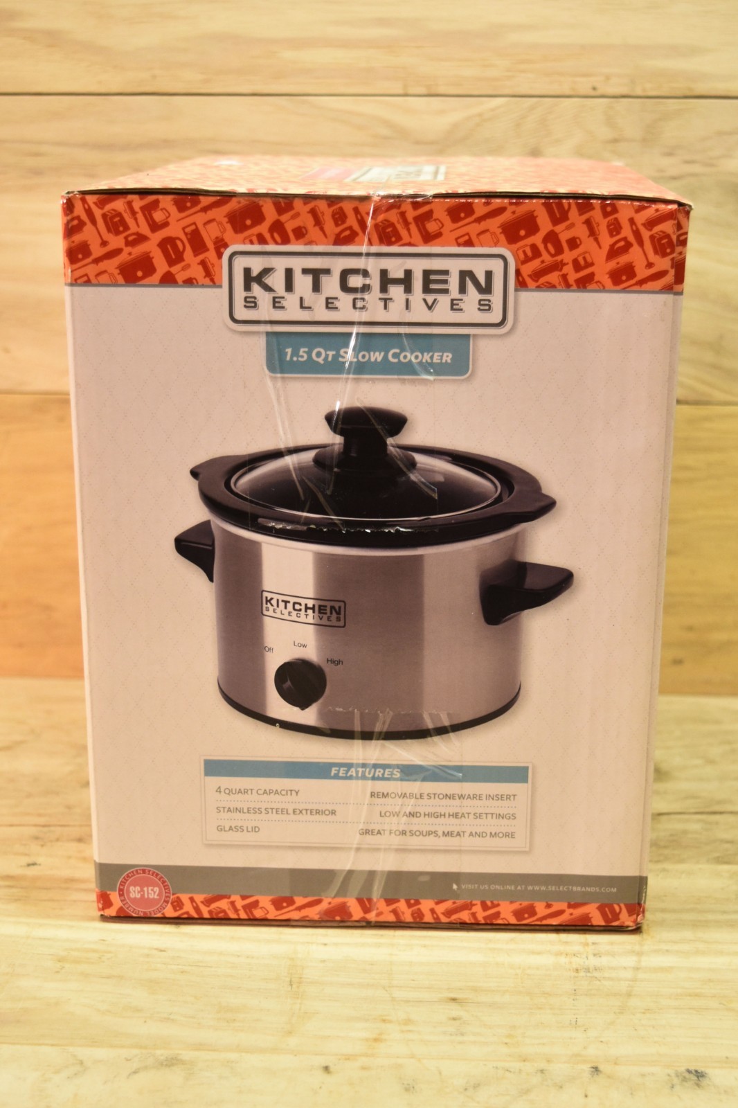 Kitchen Selectives Sc 152 Slow Cooker 1 5 Quart Stainless Steel