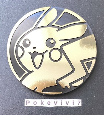 Pokémon Jumbo PIKACHU GOLD TOKEN / STÜCK / MÜNZE / POG