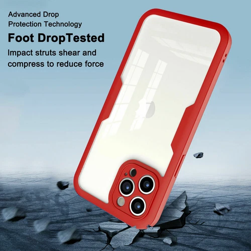 Clear Case für iPhone 15 14 Pro Max 13 12 11 XR 360° Full Screen Schutz Hülle - Bild 15 von 37