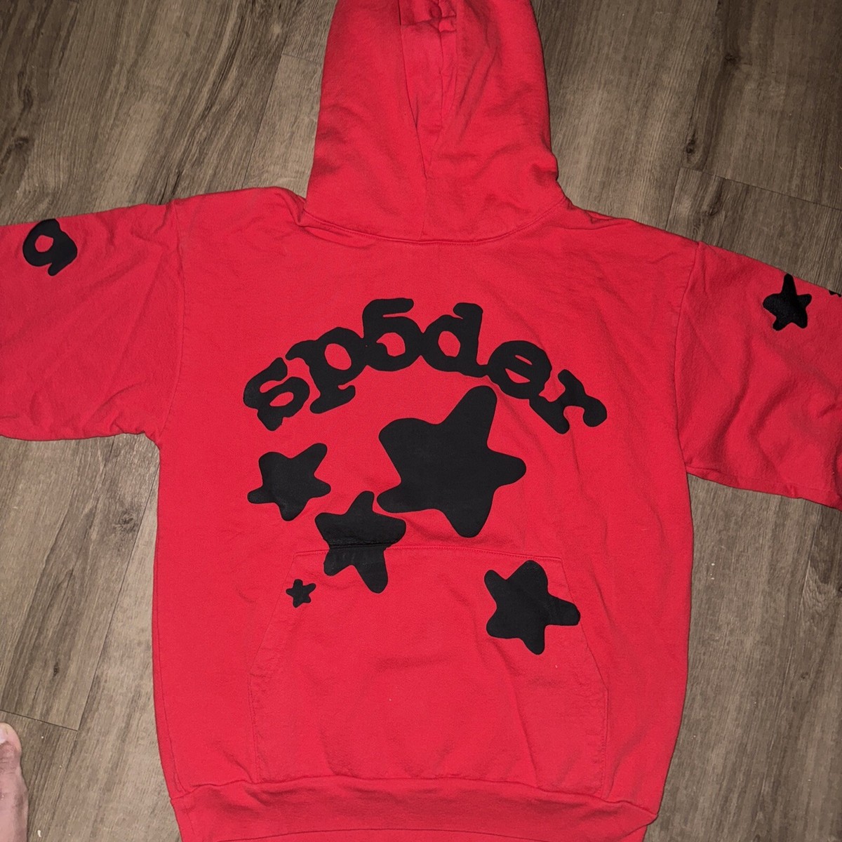 Spider Navy & Red Beluga Hoodie M 100 % Authentic Excellent 