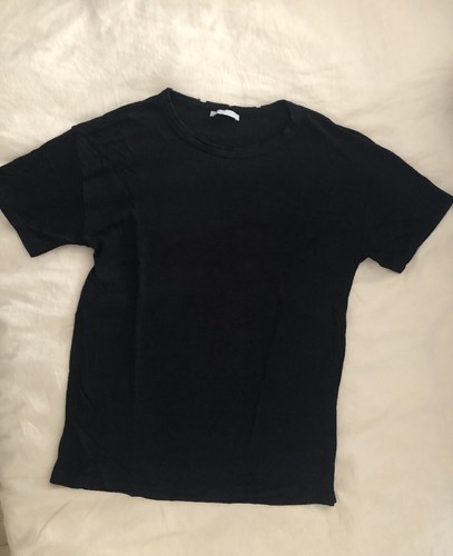 Zara Black medium M Linen T-shirt 