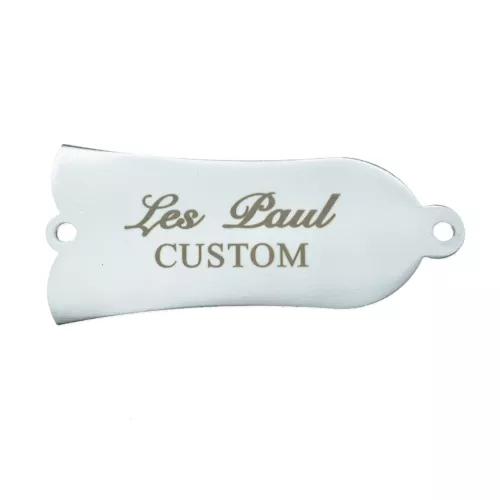 2-Hole Iron Guitar Truss Rod Cover w/ STANDARD/CUSTOM Print for Gibson LP/SG