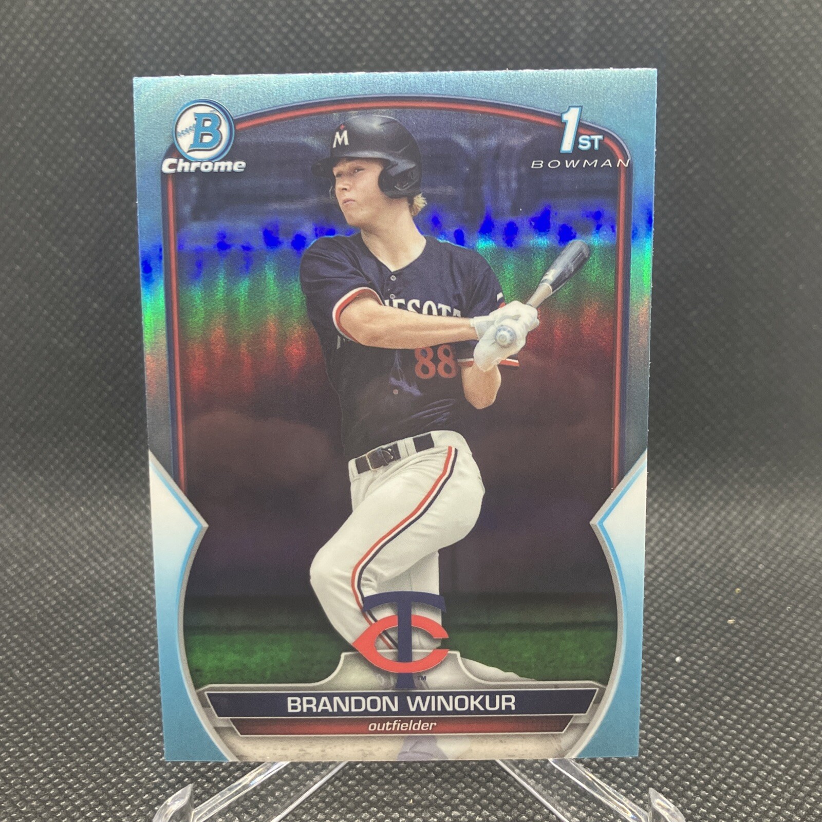 2023 Bowman Draft Brandon Winokur 1st Bowman Chrome Sky Blue Refractor BDC-69 RC