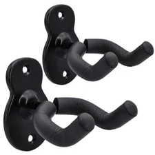 2 Pack Wall Mount Guitar Hanger Ukulele Hook Display Stand Violin Wall Rack