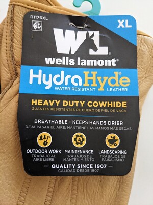 Gants De Travail Wells Lamont Hydra Hyde 1224 - Marron Taille M (neufs)