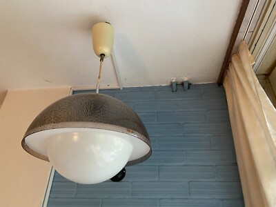 Vintage Meblo Guzzini Style Mid Century Pendant Space Age UFO Lamp Design Light